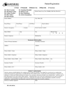 BEA New Patient Forms - Barenburg Eye Associates